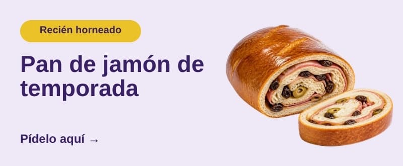 Recién horneado. Pan de jamón de temporada. Pídelo aquí